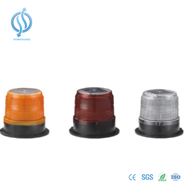 Yellow And Customized Colors Solar LED Strobe Beacon Warning Light