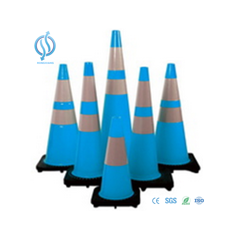 Inflatable Black Traffic Cone on Road
