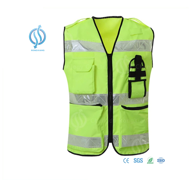 Safety Reflective Vest with Zip Off Sleeves for Bike Riding