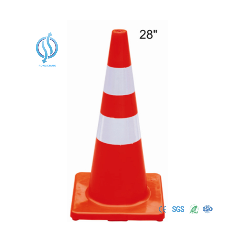 Inflatable Orange And White Traffic Cone for Roadway Safety