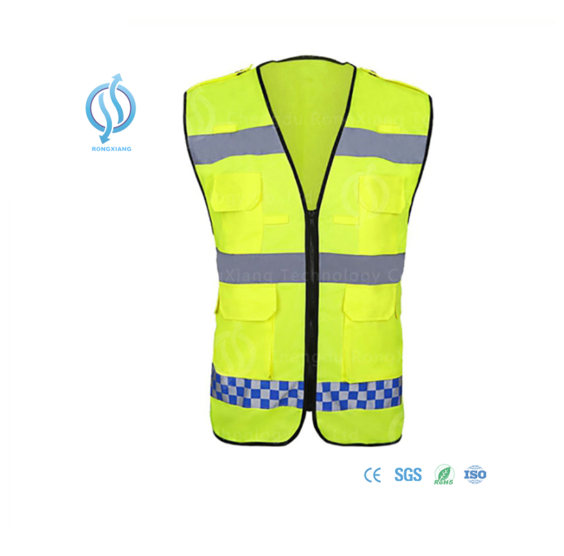 Safety Reflective Vest with Zip Off Sleeves for Bike Riding