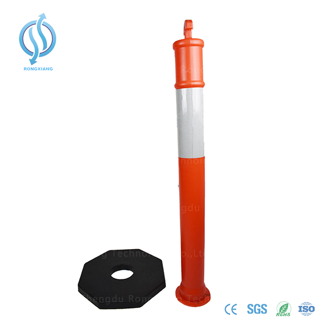 PE T-Top Warning Bollard with Reflective Strip